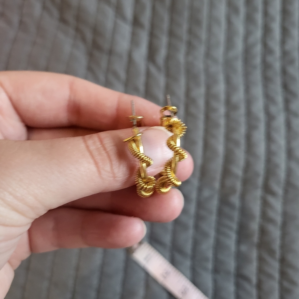 Mini Gold Hoops - Picture 5 of 6